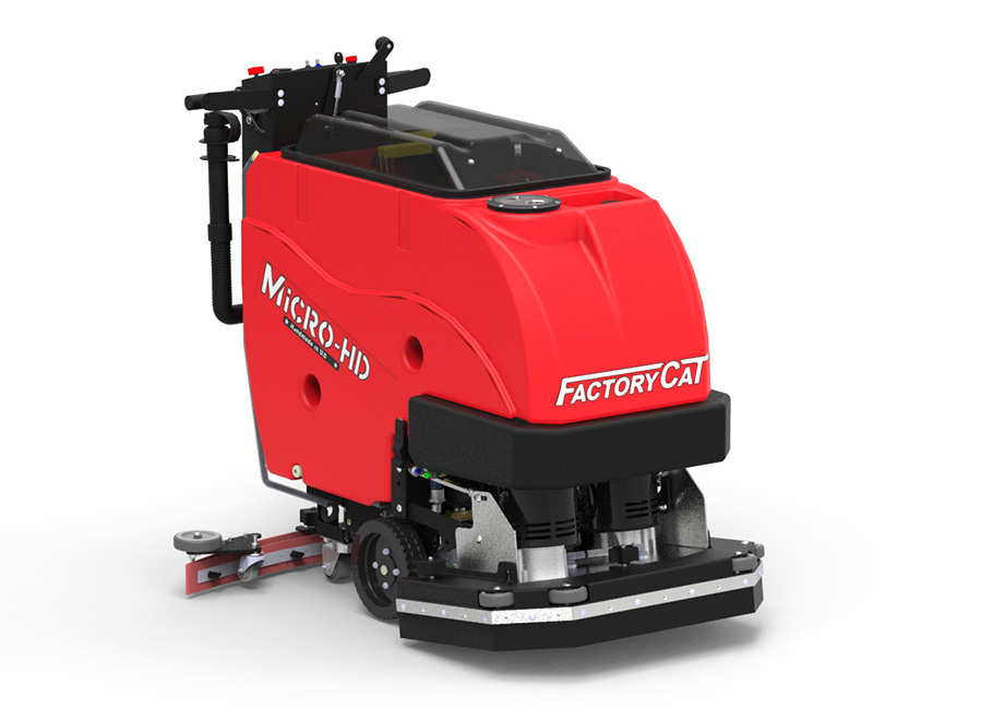 Factory Cat Micro-HD Walk Behind Scrubber Sweeper